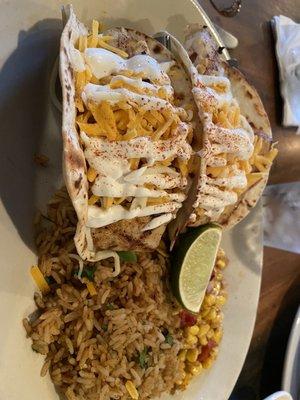 Grilled redfish tacos