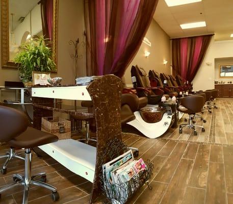 Pedicure area got a facelift March 2016