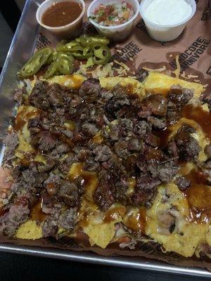 Loaded nachos with brisket!