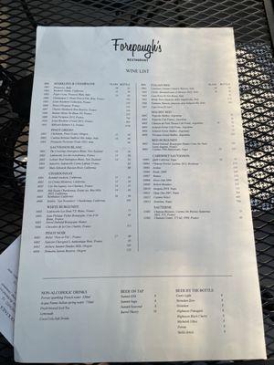 Wine list 8/2024