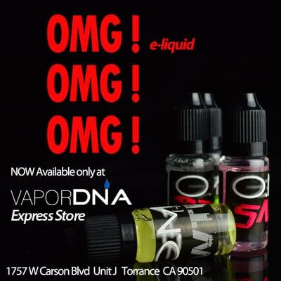 O.M.G E juice now available only at our Express Store!