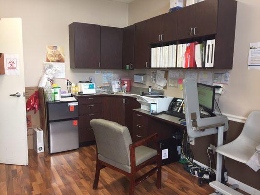 This is the blood collection room -- laboratory.