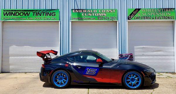 Call us for Powder Coating! New Toyota Supra w/ Custom Powder Coated New KONIG Wheels & PIRELLI Tires