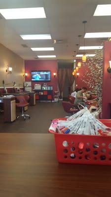 Nice set up and a good amount of stations for manicures and pedicures. Have a room for waxing in the back too