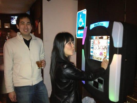 My sister and friend picking music from the jukebox!