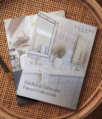 Catalog design for a luxury resort style faucet company