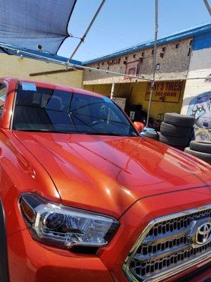 2017 Toyota tacoma with new windshield