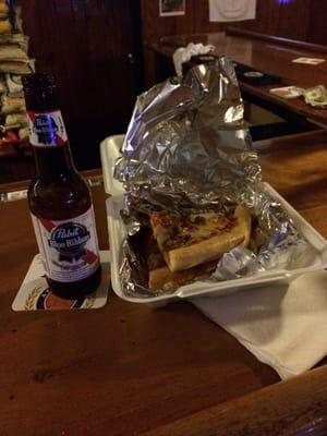 PBR and leftovers for lunch tomorrow!!