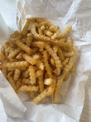 So-called Cajun fries I could've gone to Walmart gotten some seasoning and made them myself Not very authentic