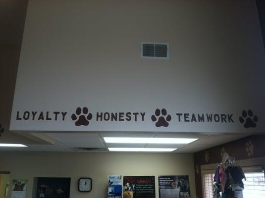 3 of the 6 core values for the clinic!