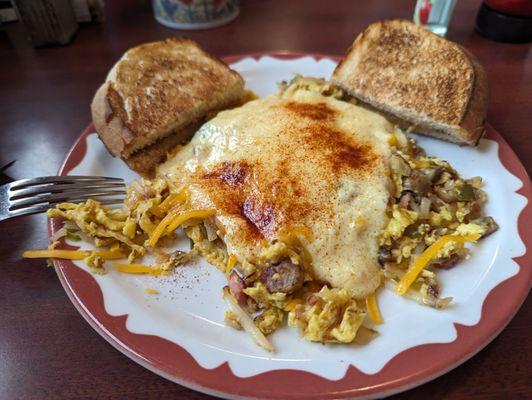 Farmer's Feed  Single size with hollandaise sauce and sourdough bread