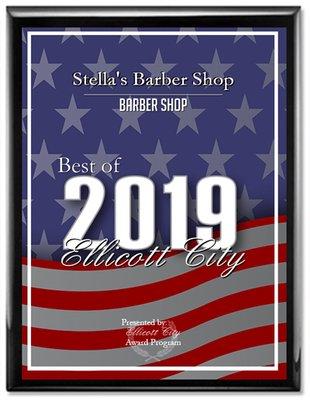 Stella's Barber Shop has been selected for the 2019 Best of Ellicottcity Awards in the category of Barber Shop...