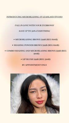 Microblading- PMU service at Leahlash