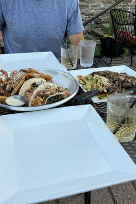 Bam bam shrimp tacos and a ribeye steak!