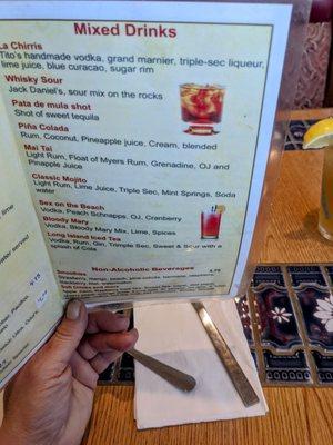 If you zoom in you can see some of the filth on the menu. Bring hand sanitizer.