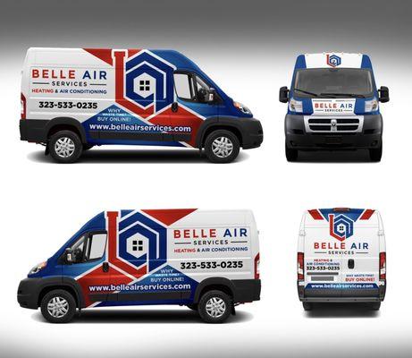 Look Out For Our Trucks! Belle Air Services is here to help!