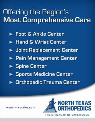 North Texas Orthopedics, Specializing in all of your Orthopedic needs