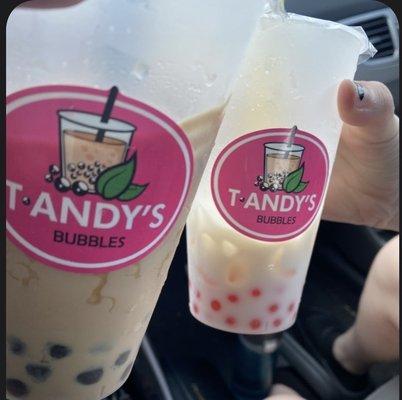 Cappuccino Bubble Tea and Coconut Milk Tea