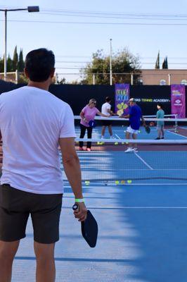 Pickleball group classes, Pickleball private lessons, and Pickleball court rentals at Mika's Tennis Academy in Van Nuys.