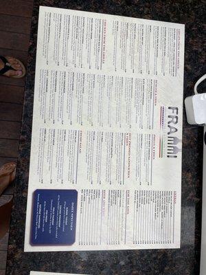 American menu