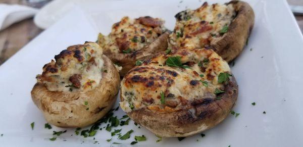 Boursin cheese stuffed mushrooms! Amazing