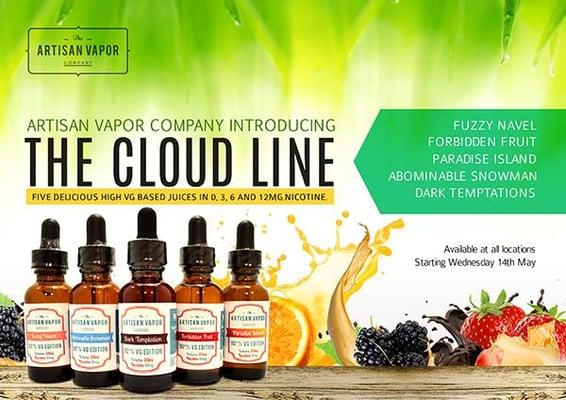 The Cloud line, VG based eliquids for the people who want to blow some real clouds !!