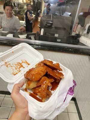 Chicken wings and Mumbo sauce