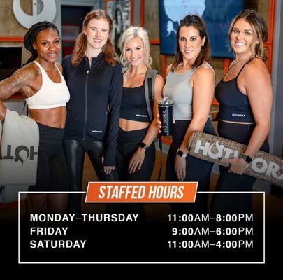 OPEN 24/7 for members!!            Staffed hours:  Monday-Thursday 11am-8pm.  Friday 9am-6pm. Saturday 11am-4pm.