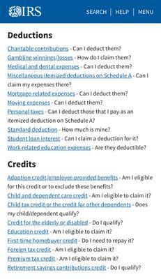 Deductions versus Credits ⁉