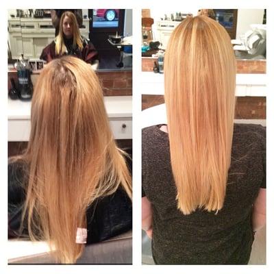 Before and after balayage by Mari Pecora!