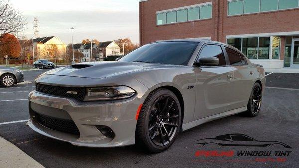 Dodge Charger Daytona tinted in SunTek CXP 25% and 55% on windwhield