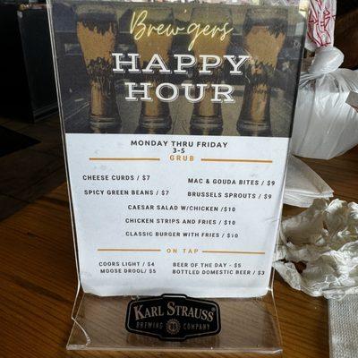 Happy Hour MENU