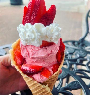 Strawberry Ice Cream Cone