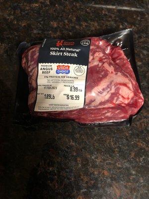 Skirt steak at Target about $5/lb cheaper!!