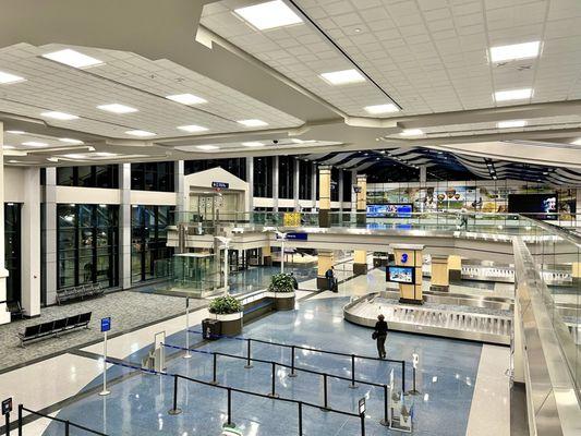 Baggage claim. Rental vehicle counter is located in the same area.