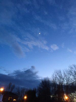 Night sky over our backyard