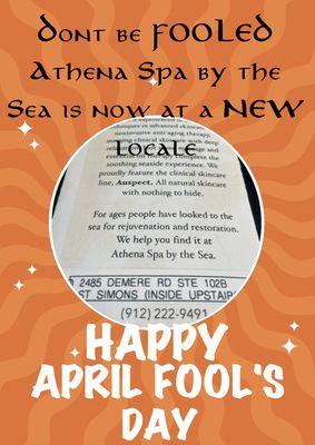 Brand new digs on St Simons !!!We are still putting care into skincare at Athena Spa by the Sea