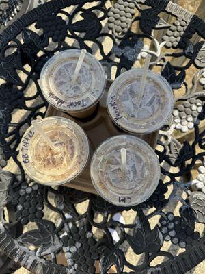 4 different coffee flavors