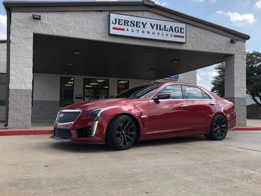 Customer brought there newly purchased Cadillac Cts-V for a Cold Air Intake. We were able to finish the install in a couple of hours.