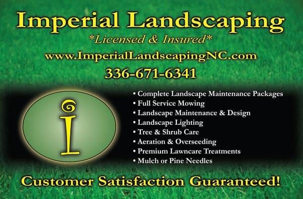 Imperial Landscaping lawn care treatments