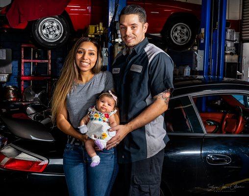 Owners Maria and Anthony Wrixon with baby Bentley