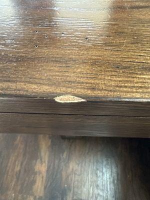 Large gouges in furniture