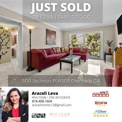 JUST SOLD by our very best agent Araceli Leva