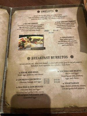 Breakfast Menu