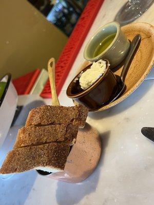 Amazing bread and homemade ricotta