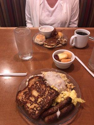 Sunday buffet. OMG! Yes, that is sausage gravy poured over hash browns etc! Incredible.