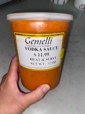 Over priced but delicious Vodka sauce