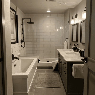 Deep clean in another modern bathroom