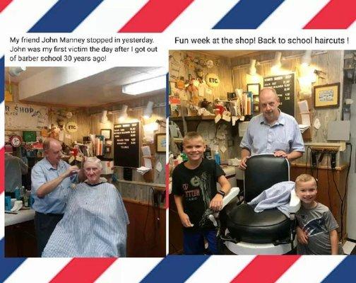 Loyal customers of all ages .
Many Thanks from Steve the barber!