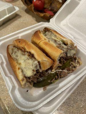 Steak and cheese sandwich